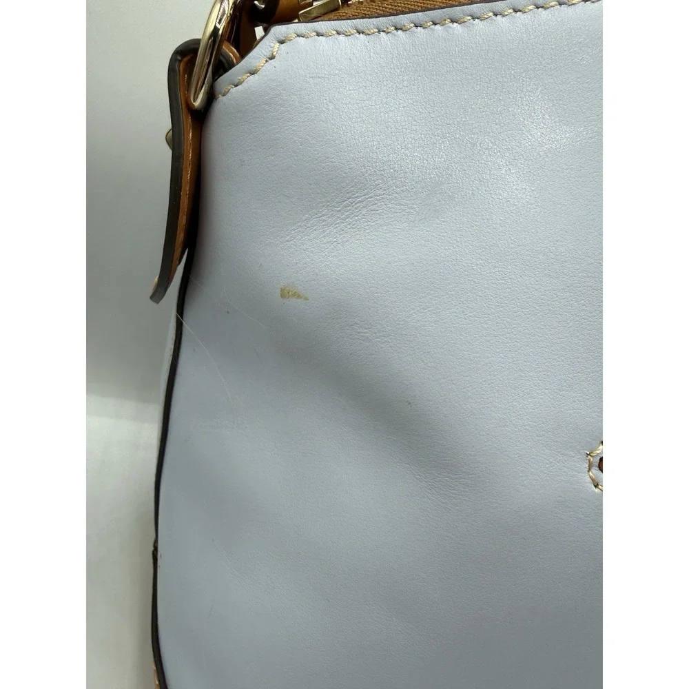 Dooney & Bourke Leather Carissa Satchel GLACIER BLUE PERIWINKLE GORGEOUS